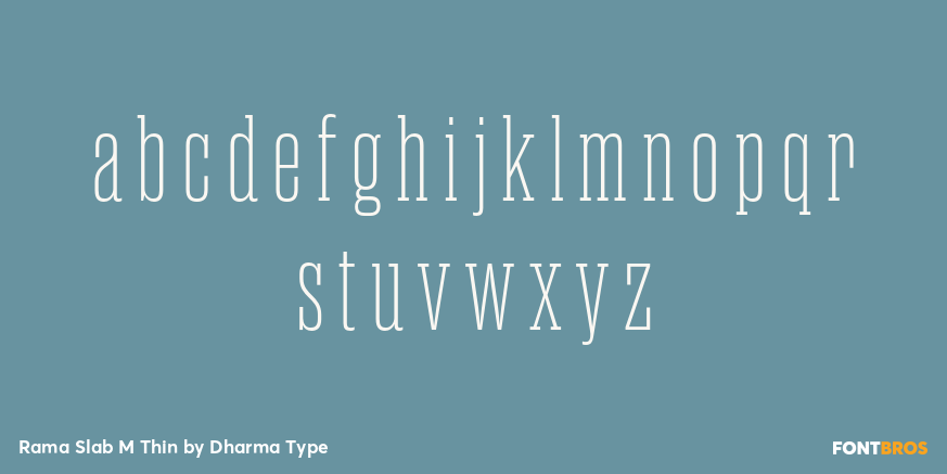 Rama Slab M Thin Font Poster #3