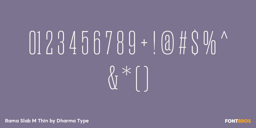 Rama Slab M Thin Font Poster #4