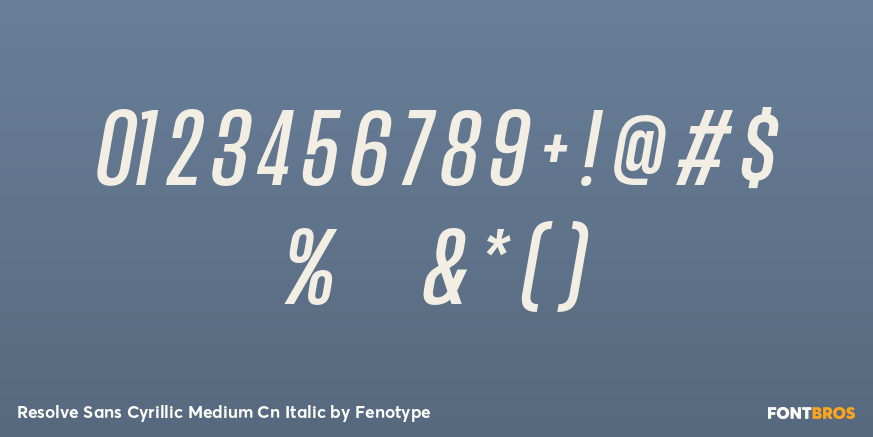 Resolve Sans Cyrillic Medium Cn Italic Font Poster #4