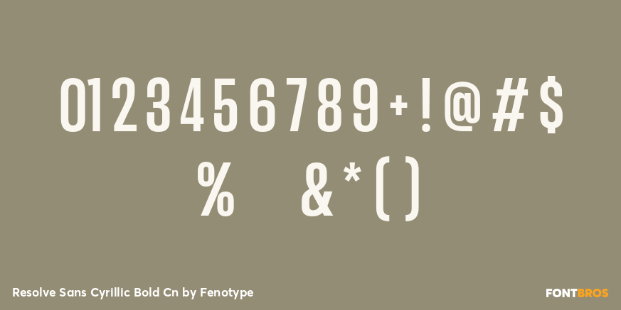 Resolve Sans Cyrillic Bold Cn Font Poster #4