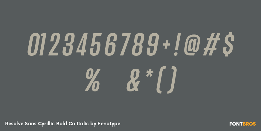 Resolve Sans Cyrillic Bold Cn Italic Font Poster #4