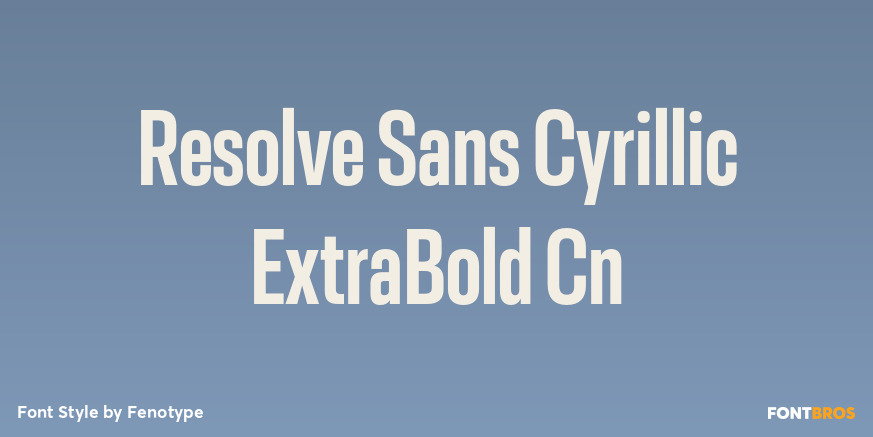 Resolve Sans Cyrillic ExtraBold Cn Font Poster #1