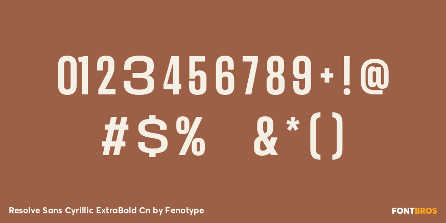 Resolve Sans Cyrillic ExtraBold Cn Font Poster #1