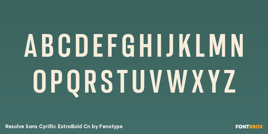 Resolve Sans Cyrillic ExtraBold Cn Font Poster #2