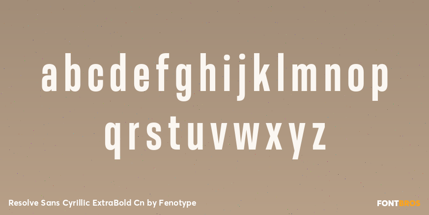 Resolve Sans Cyrillic ExtraBold Cn Font Poster #3