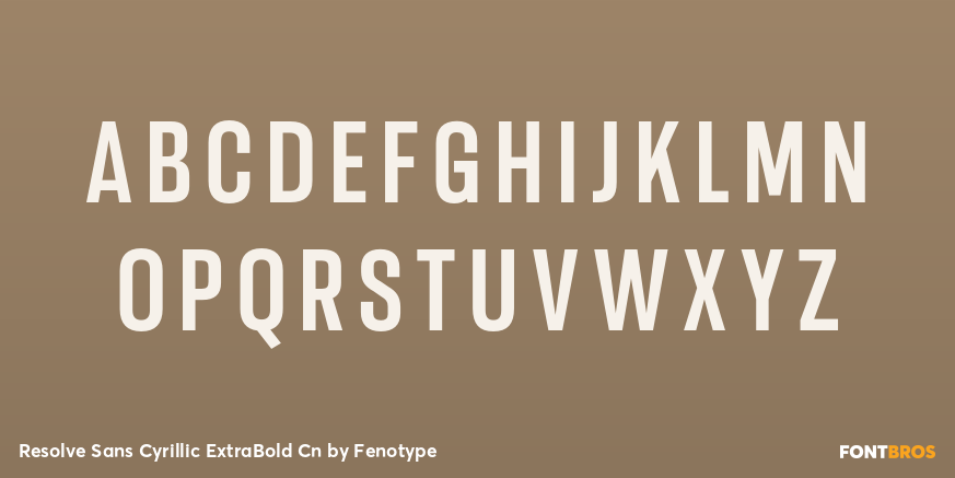 Resolve Sans Cyrillic ExtraBold Cn Font Poster #1