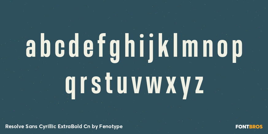 Resolve Sans Cyrillic ExtraBold Cn Font Poster #1