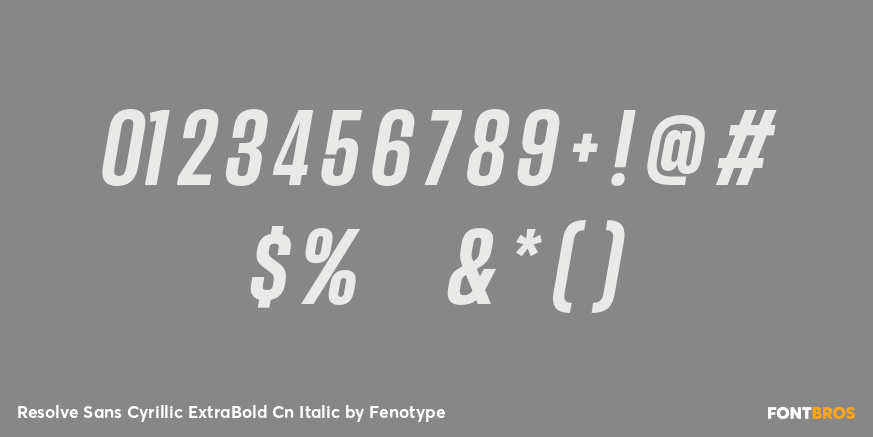 Resolve Sans Cyrillic ExtraBold Cn Italic Font Poster #4