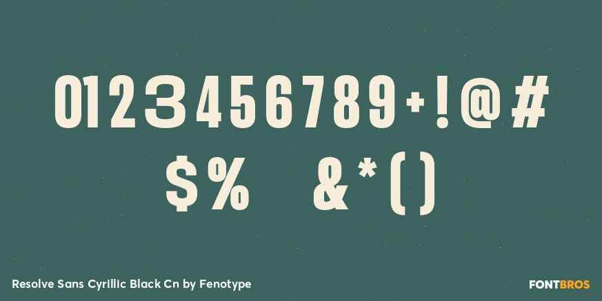 Resolve Sans Cyrillic Black Cn Font Poster #4