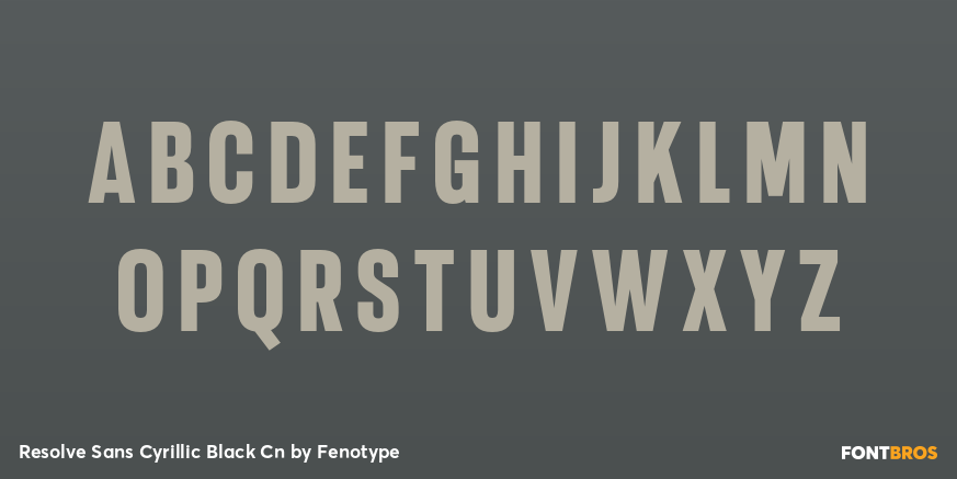 Resolve Sans Cyrillic Black Cn Font Poster #1