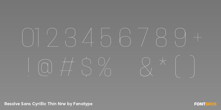 Resolve Sans Cyrillic Thin Nrw Font Poster #1