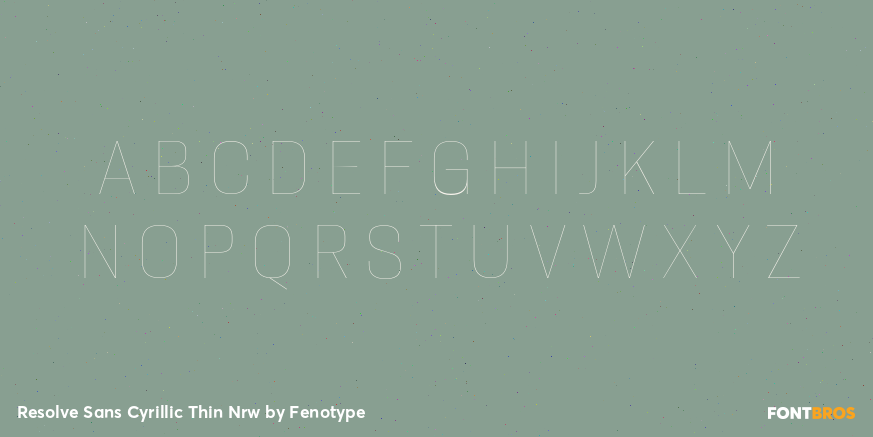 Resolve Sans Cyrillic Thin Nrw Font Poster #1
