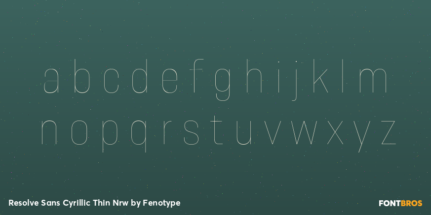 Resolve Sans Cyrillic Thin Nrw Font Poster #1