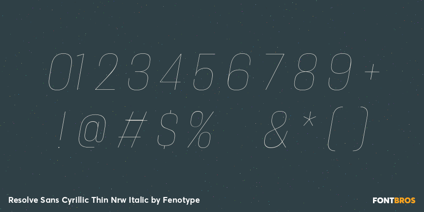Resolve Sans Cyrillic Thin Nrw Italic Font Poster #4