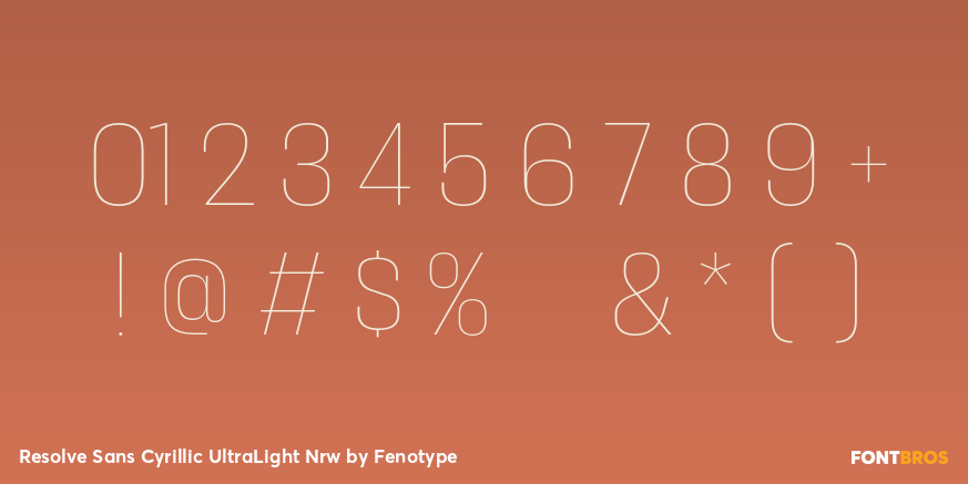 Resolve Sans Cyrillic UltraLight Nrw Font Poster #4