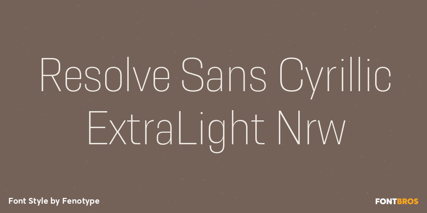 Resolve Sans Cyrillic ExtraLight Nrw Font Poster #1