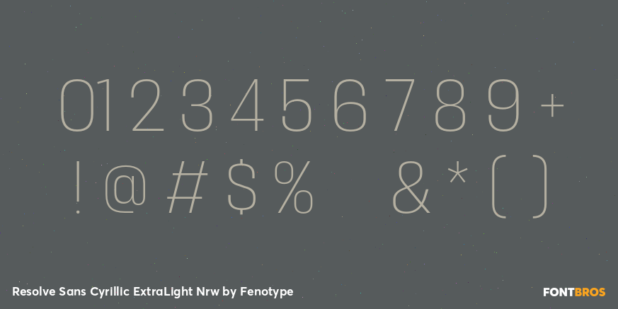 Resolve Sans Cyrillic ExtraLight Nrw Font Poster #1
