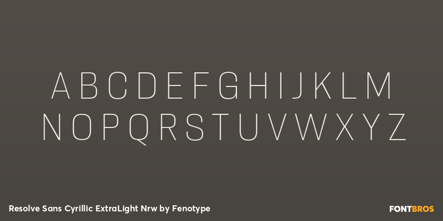 Resolve Sans Cyrillic ExtraLight Nrw Font Poster #1