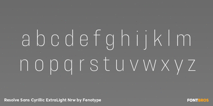 Resolve Sans Cyrillic ExtraLight Nrw Font Poster #1
