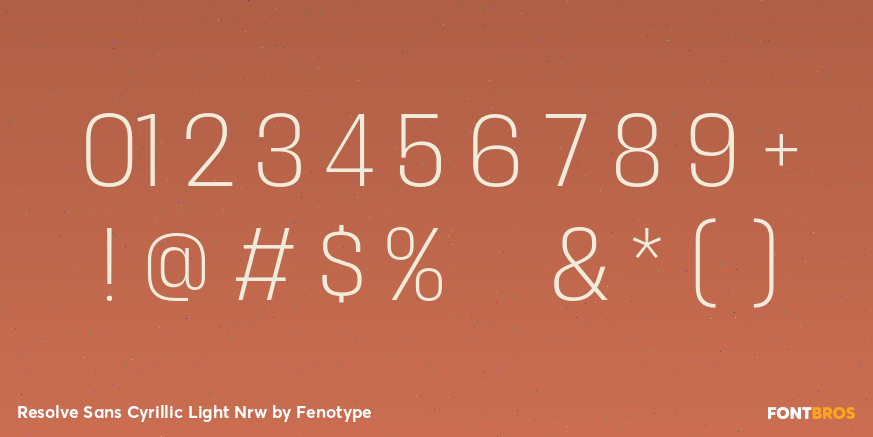 Resolve Sans Cyrillic Light Nrw Font Poster #1