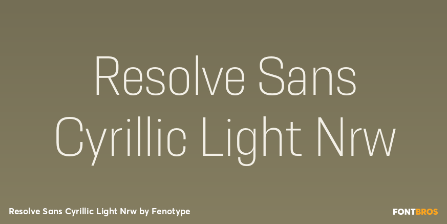 Resolve Sans Cyrillic Light Nrw Font Poster #1