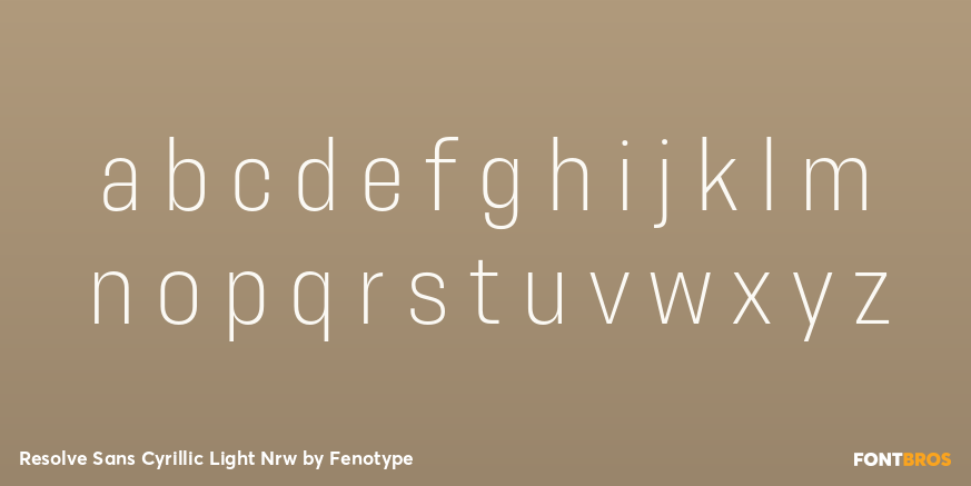 Resolve Sans Cyrillic Light Nrw Font Poster #3