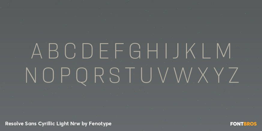 Resolve Sans Cyrillic Light Nrw Font Poster #1