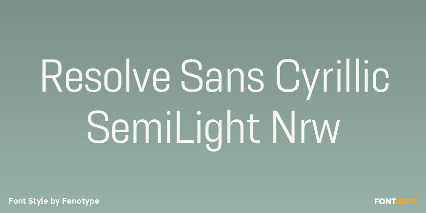 Resolve Sans Cyrillic SemiLight Nrw Poster