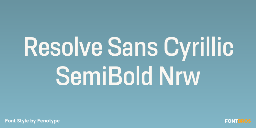Resolve Sans Cyrillic SemiBold Nrw Font Poster #1