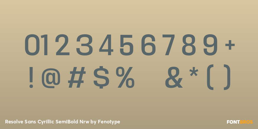 Resolve Sans Cyrillic SemiBold Nrw Font Poster #1