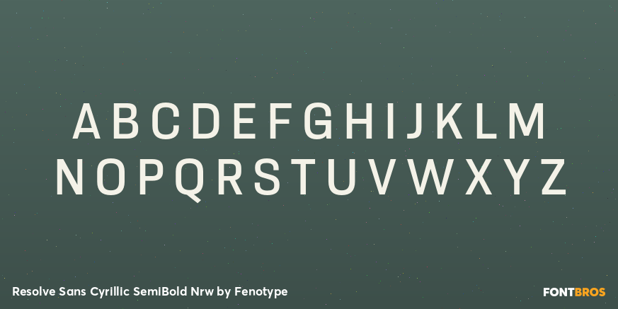 Resolve Sans Cyrillic SemiBold Nrw Font Poster #1