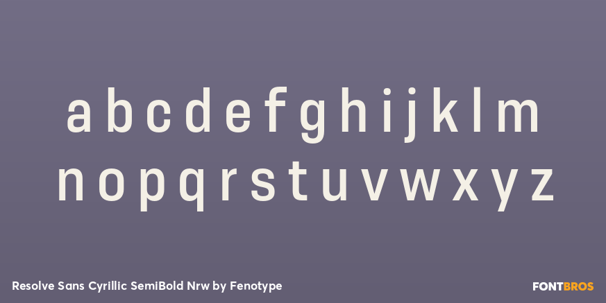 Resolve Sans Cyrillic SemiBold Nrw Font Poster #1