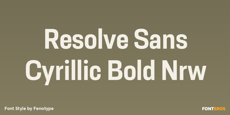 Resolve Sans Cyrillic Bold Nrw Font Poster #1