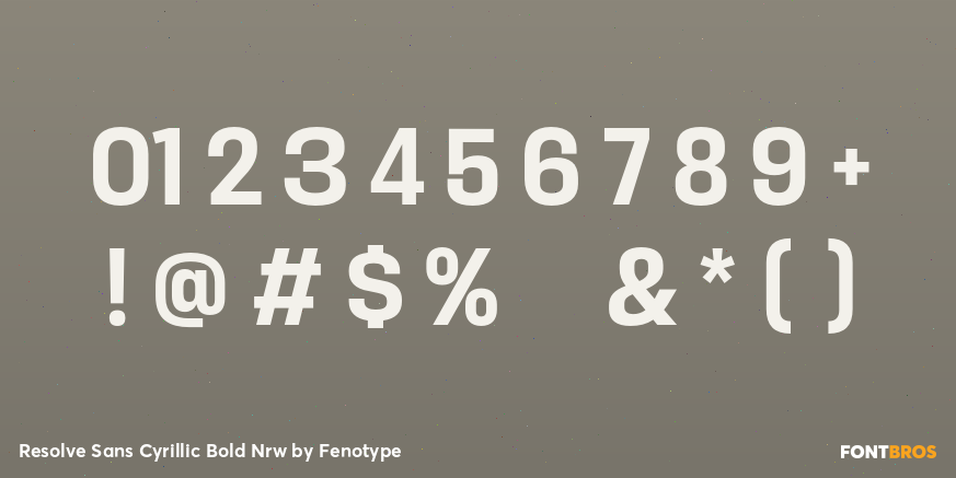 Resolve Sans Cyrillic Bold Nrw Font Poster #1