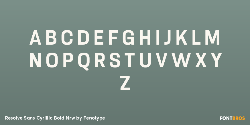 Resolve Sans Cyrillic Bold Nrw Font Poster #1