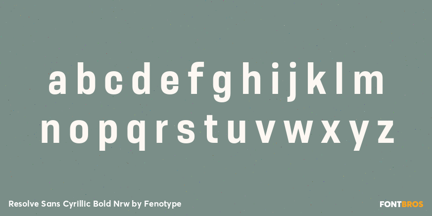 Resolve Sans Cyrillic Bold Nrw Font Poster #1