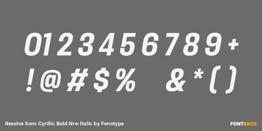 Resolve Sans Cyrillic Bold Nrw Italic Font Poster #4