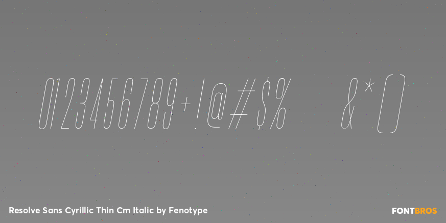 Resolve Sans Cyrillic Thin Cm Italic Font Poster #1