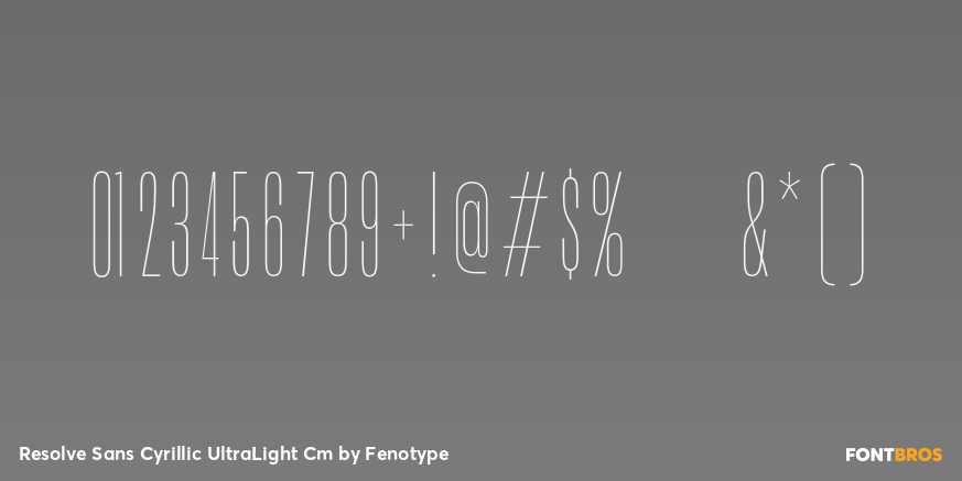 Resolve Sans Cyrillic UltraLight Cm Font Poster #1
