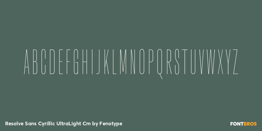 Resolve Sans Cyrillic UltraLight Cm Font Poster #1