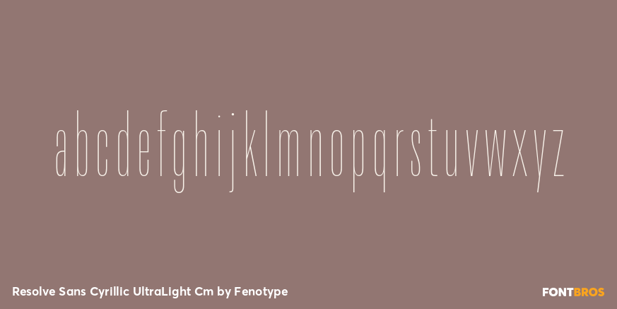 Resolve Sans Cyrillic UltraLight Cm Font Poster #1