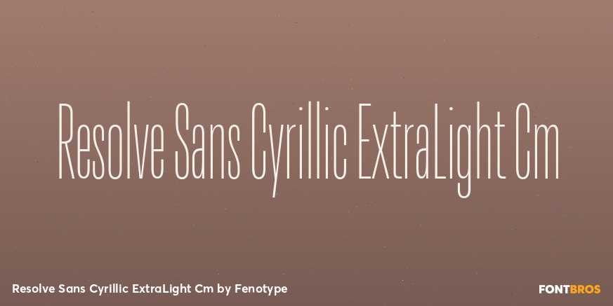 Resolve Sans Cyrillic ExtraLight Cm Font Poster #1