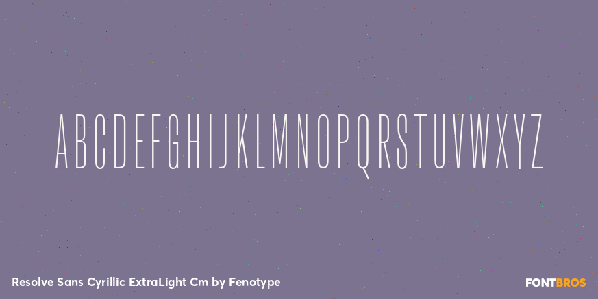Resolve Sans Cyrillic ExtraLight Cm Font Poster #2