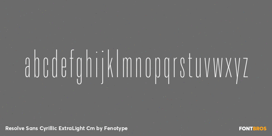 Resolve Sans Cyrillic ExtraLight Cm Font Poster #3