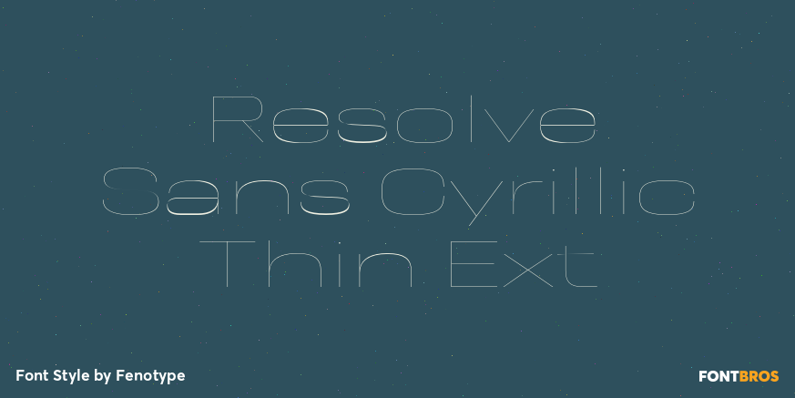Resolve Sans Cyrillic Thin Ext Font Poster #1