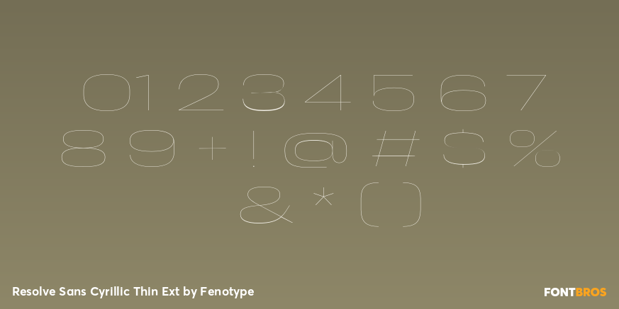 Resolve Sans Cyrillic Thin Ext Font Poster #1