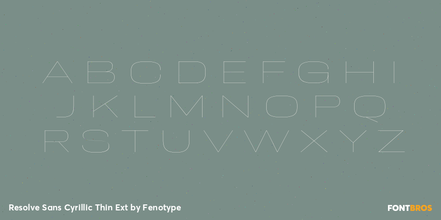 Resolve Sans Cyrillic Thin Ext Font Poster #2