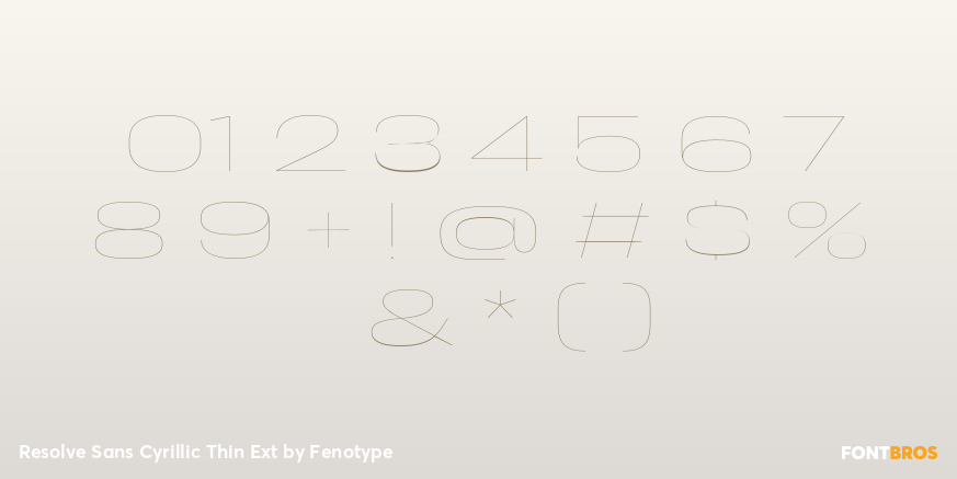 Resolve Sans Cyrillic Thin Ext Font Poster #4