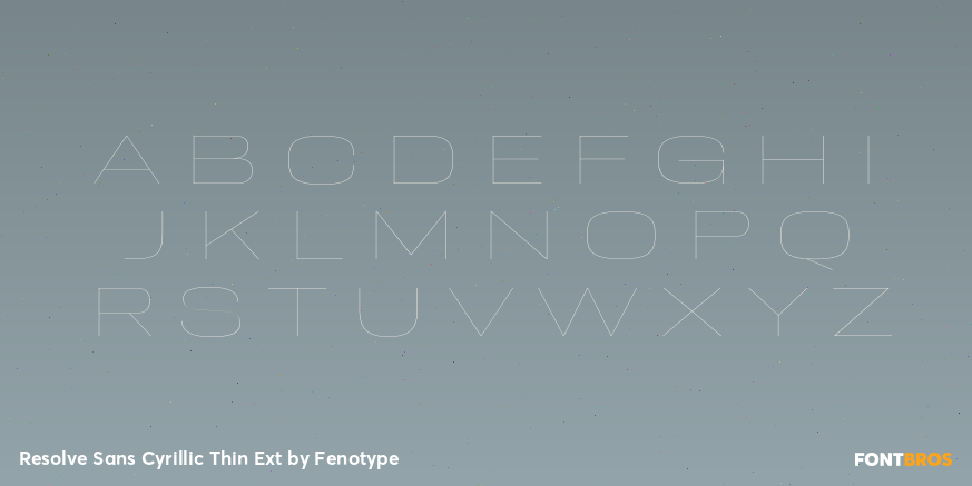 Resolve Sans Cyrillic Thin Ext Font Poster #1