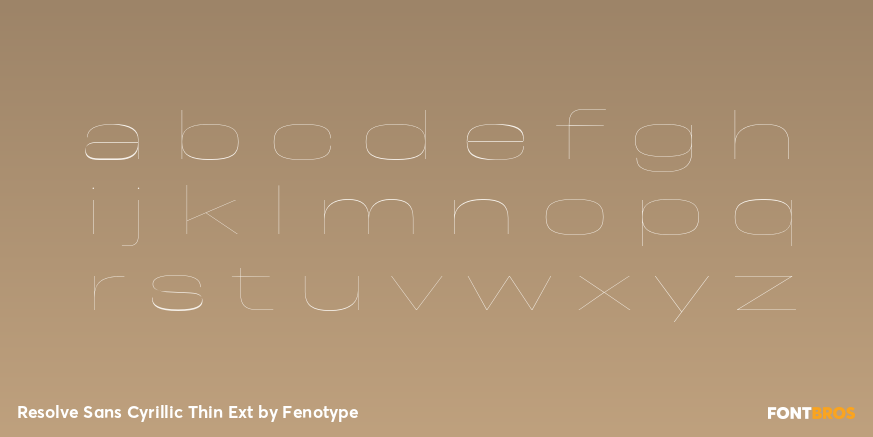 Resolve Sans Cyrillic Thin Ext Font Poster #1